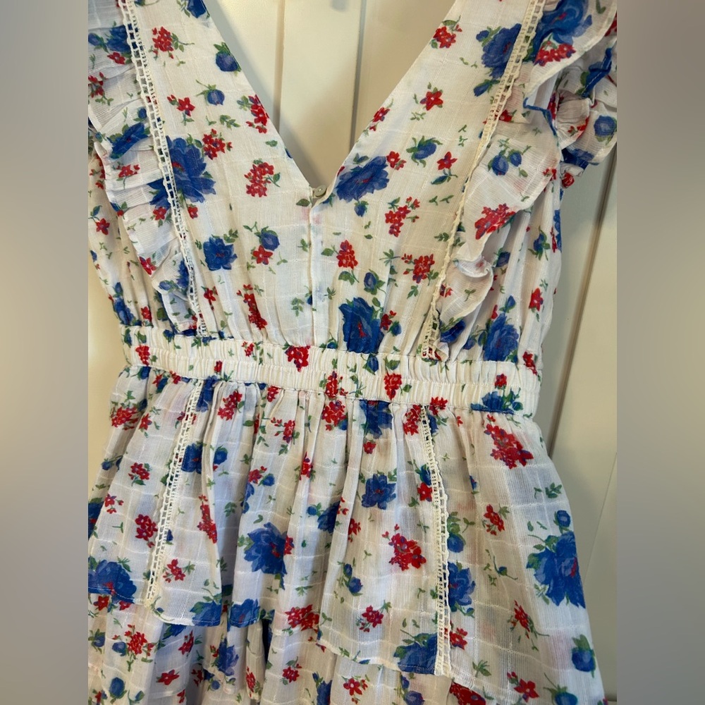 LoveShackFancy Bennett cotton floral ruffle mini dress - Picture 4 of 12